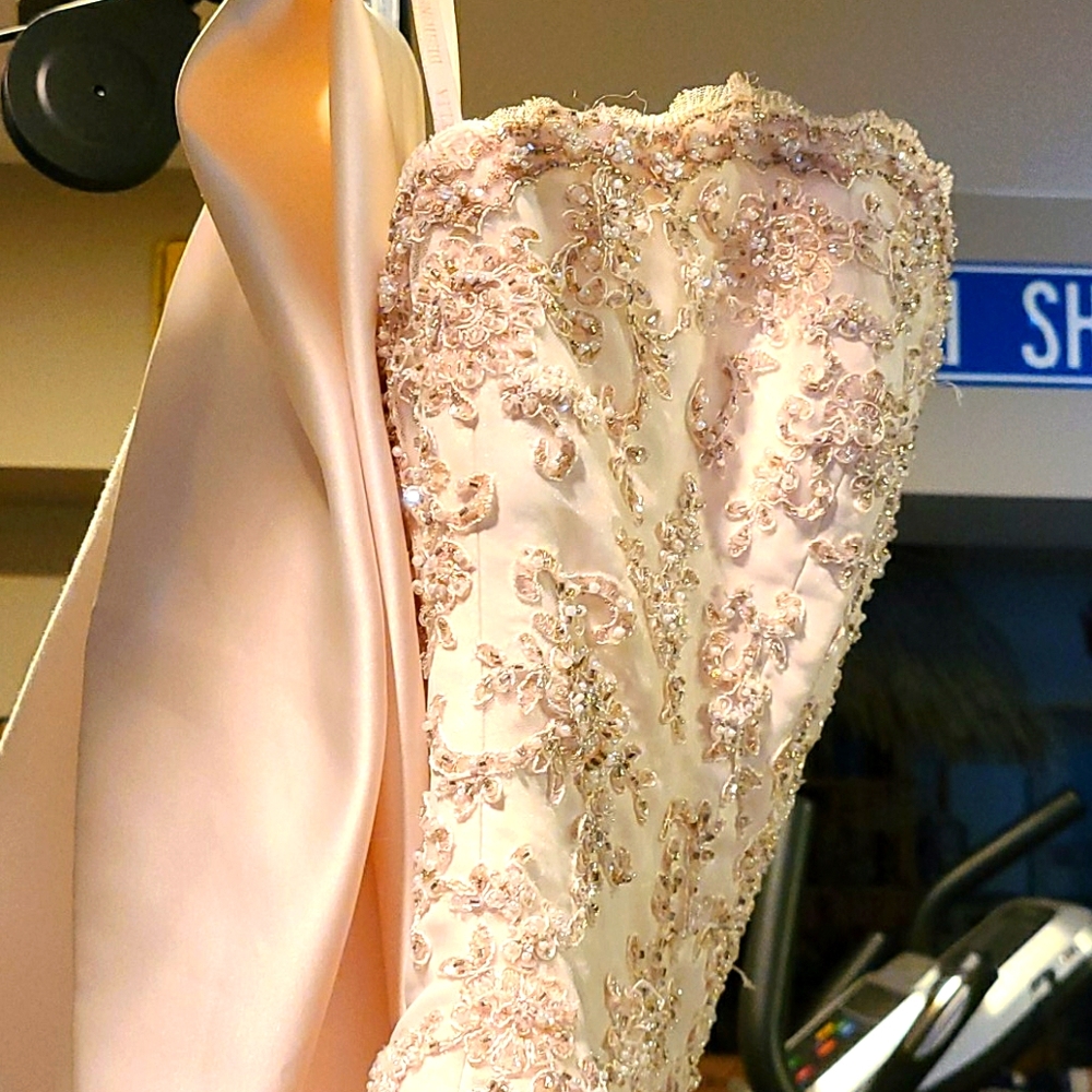 Light Pink Wedding Dress size 12